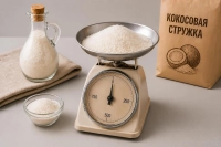 Конвертер кокосовой стружки: стаканы в граммы
